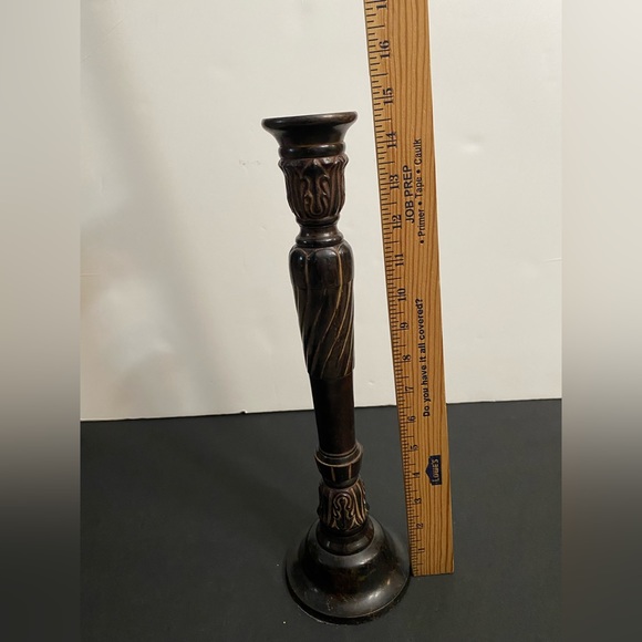 Vtg. CARVED METAL CANDLESTICK Southern Living at Home Garrity House Candlestick - Picture 6 of 8